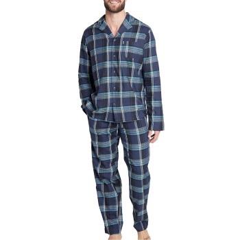 Jockey Woven Pyjama Blå/Lysblå Large Herre