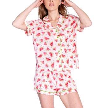 PJ Salvage Pyjamas Playful Prints Rosa Mønster X-Small Dame