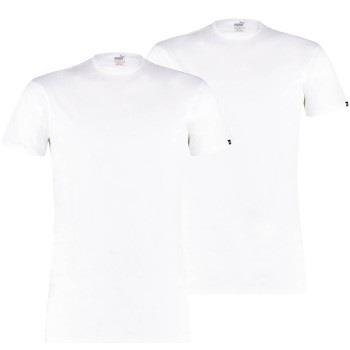 Puma 2P Everyday Basic Crew Tee Hvit bomull Small Herre