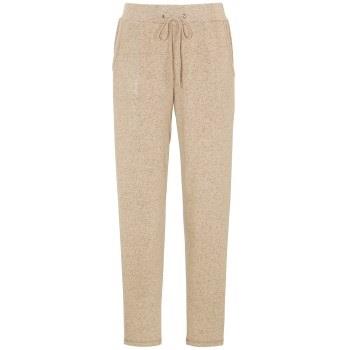 Damella Knitted Lounge Pants Beige Large Dame
