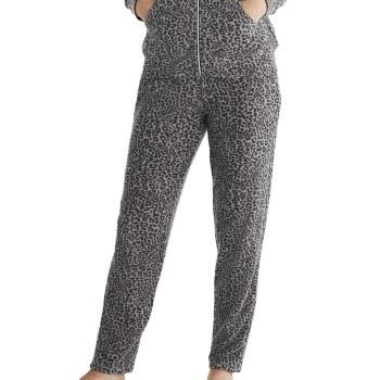 Damella Knitted Lounge Pants Leopard Small Dame