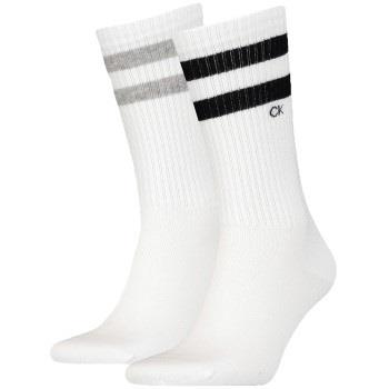 Calvin Klein Strømper 2P Stripe Socks Hvit Str 39/42 Herre