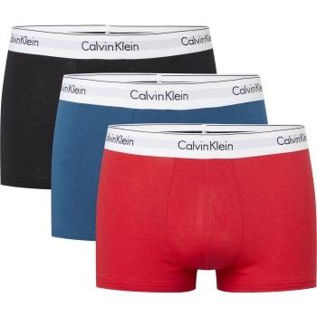 Calvin Klein 3P Modern Cotton Stretch Trunk Rød/Blå  bomull Medium Her...