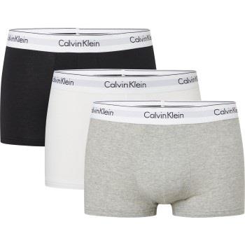 Calvin Klein 3P Modern Cotton Stretch Trunk Hvit/Grå bomull Medium Her...