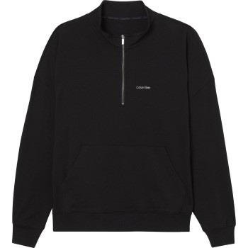 Calvin Klein Modern Cotton Lounge Q Zip Sweatshirt Svart Medium Herre