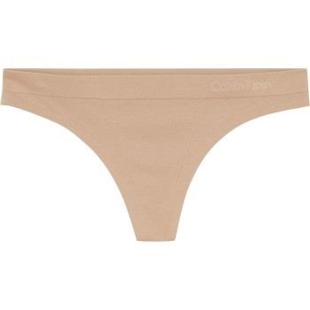 Calvin Klein Truser Fusion Flex Thong Beige polyamid X-Small Dame