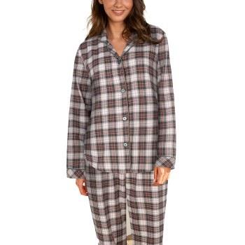 Lady Avenue Cotton Flannel Pyjamas Rød/Grønn bomull Small Dame