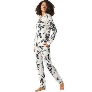 Schiesser Contemporary Nightwear Interlock Pyjama Svart/Hvit 40 Dame