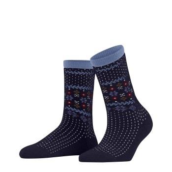 Falke Strømper Norway Love Socks Blå Mønster Str 39/42 Dame