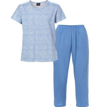 Trofe Croco Pyjama Blå Mønster bomull Small Dame