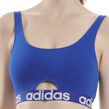 adidas BH Scoop Bralette Jeansblå bomull Small Dame