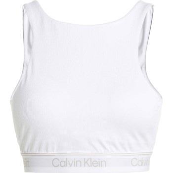 Calvin Klein BH Sport Cutout Medium Impact Sports Bra Hvit polyester X...