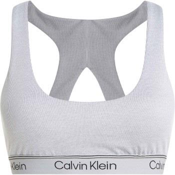 Calvin Klein BH Sport Ribbed Medium Impact Sport Bra Grå polyester Lar...