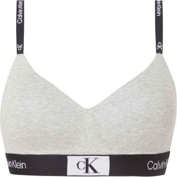Calvin Klein BH CK96 String Bralette Lysgrå bomull Large Dame