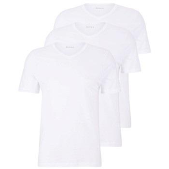 BOSS 3P V-Neck Classic T-shirt Hvit bomull Small Herre