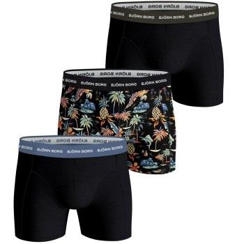 Björn Borg 3P Cotton Stretch Boxer 1721 Svart blomstre bomull X-Large ...