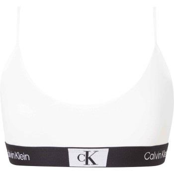 Calvin Klein BH CK96 Unlined Bralette Hvit bomull Large Dame