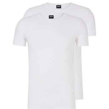 BOSS 2P Modern Round Neck T-shirt Hvit bomull Medium Herre