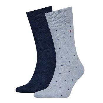 Tommy Hilfiger Strømper 2P Men Dot Socks Marine/Blå Str 43/46 Herre