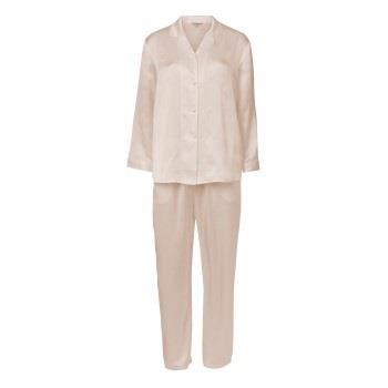 Lady Avenue Pure Silk Basic Pyjamas Perlhvit silke XX-Large Dame