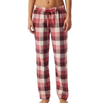 Schiesser Mix and Relax Long Flannel Pants Rød Mønster  bomull 42 Dame