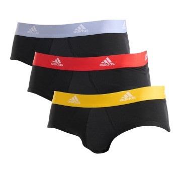 adidas 3P Active Flex Cotton Brief Svart/Gul bomull Small Herre