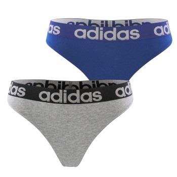 adidas Truser 2P Underwear Brazilian Thong Blå/Grå bomull Large Dame
