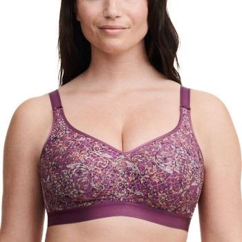 Chantelle BH C Magnifique Wirefree Support Bra Printed lilla D 75 Dame