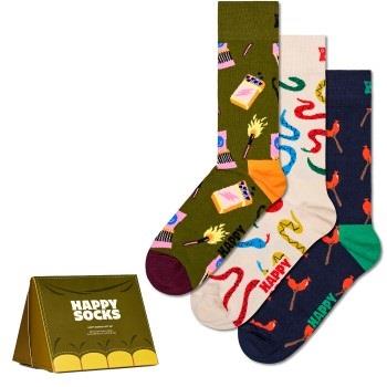 Happy Sock Happy Camper Socks Gift Set Strømper 3P Mixed bomull Str 36...