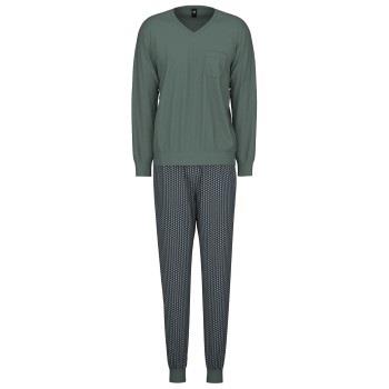 Calida Relax Imprint 2 Pyjama With Cuff Mørkgrørnn  bomull Medium Herr...