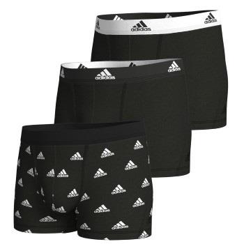 adidas 3P Active Flex Cotton Trunk Svart mønstret bomull Small Herre