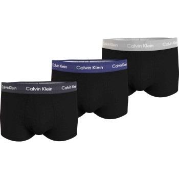 Calvin Klein 3P Cotton Stretch Low Rise Trunks Svart/Grå bomull Medium...
