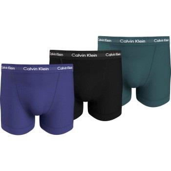 Calvin Klein 3P Cotton Stretch Trunks Lilla/Turkis bomull Medium Herre