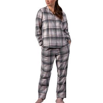 Trofe Flannel Checked Pyjamas Rutet bomull Large Dame