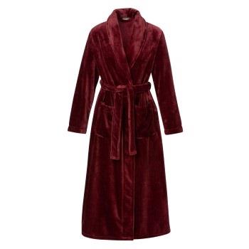 Trofe Solid Silkfleece Robe Vinrød  polyester Medium Dame