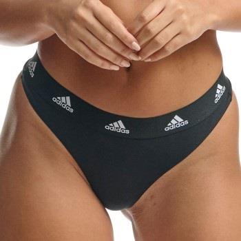 adidas Truser 3P Sport Cotton Logo Thong Mixed bomull Medium Dame