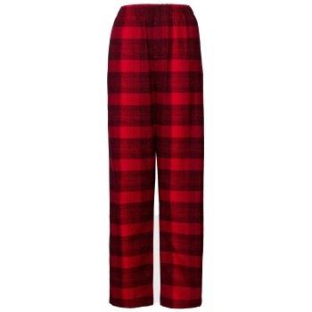 Calvin Klein Long Flannel Sleep Pant Svart/Rød bomull Medium Dame