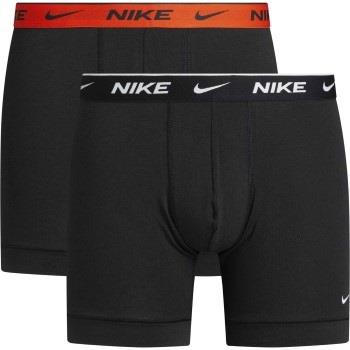 Nike 2P Cotton Stretch Boxer Brief Svart/Oransje bomull Large Herre