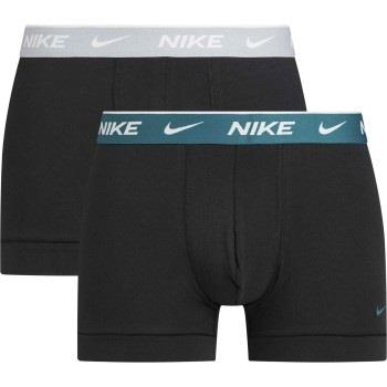 Nike 2P Everyday Cotton Stretch Trunk Svart/Grå bomull X-Large Herre