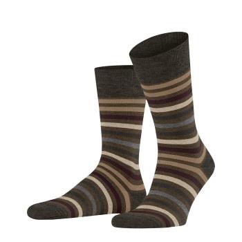 Falke Strømper Stripe Socks Brun Str 47/50 Herre