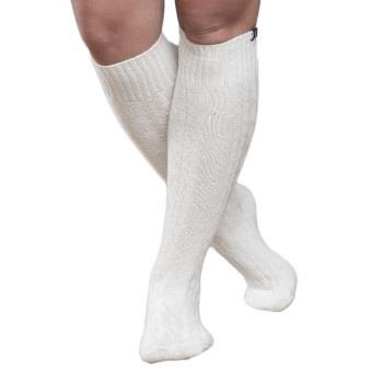 Trofe Cotton Knee High Sock Strømper Hvit Str 39/42 Dame