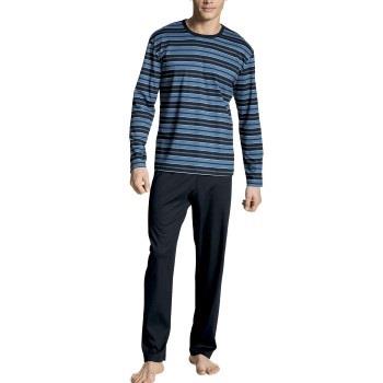 Calida Relax Streamline Pyjamas Marine/Blå bomull Medium Herre