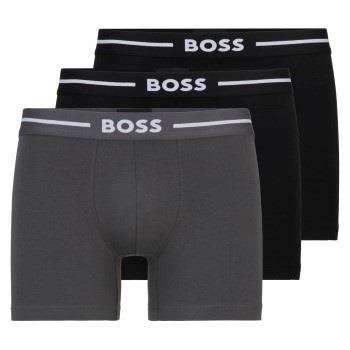 BOSS 3P Boxer Bold Brief Svart/Grå bomull XX-Large Herre