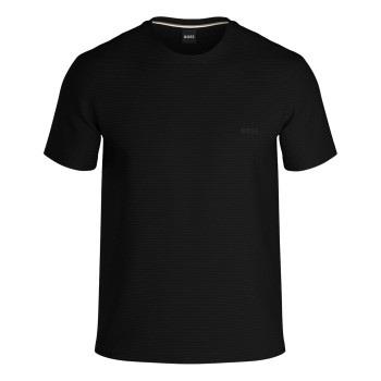 BOSS Rib T Shirt Svart bomull XX-Large Herre