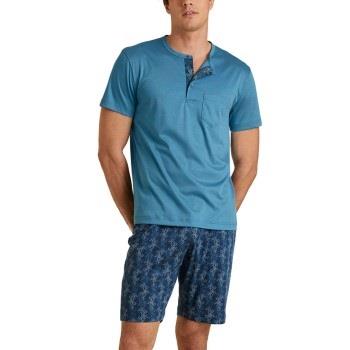 Calida Relax Choice Short Pyjamas Marine/Blå bomull Medium Herre