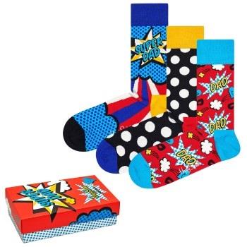 Happy socks Strømper 3P Fathers Day Gift Box Mixed bomull Str 36/40 He...