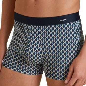 Calida Cotton Code Design New Boxer Marine Rutete bomull Medium Herre