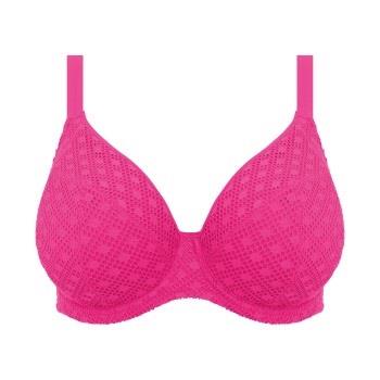 Elomi Bazaruto Underwire Plunge Bikini Top Rosa polyamid F 90 Dame