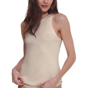 Sloggi GO Ribbed Tank Top Grå bomull Small Dame