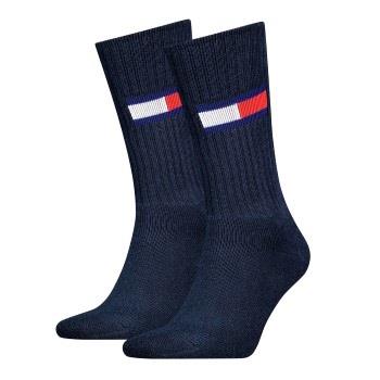 Tommy Men Uni TJ Flag Socks Strømper 2P Marine Str 43/46 Herre